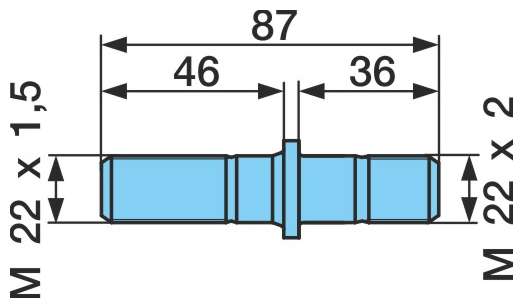 Шпилька М22х1,5/М22х2,0 36x46/87 BPW (03.296.23.14.0) (палец с буртиком) / BPW®
