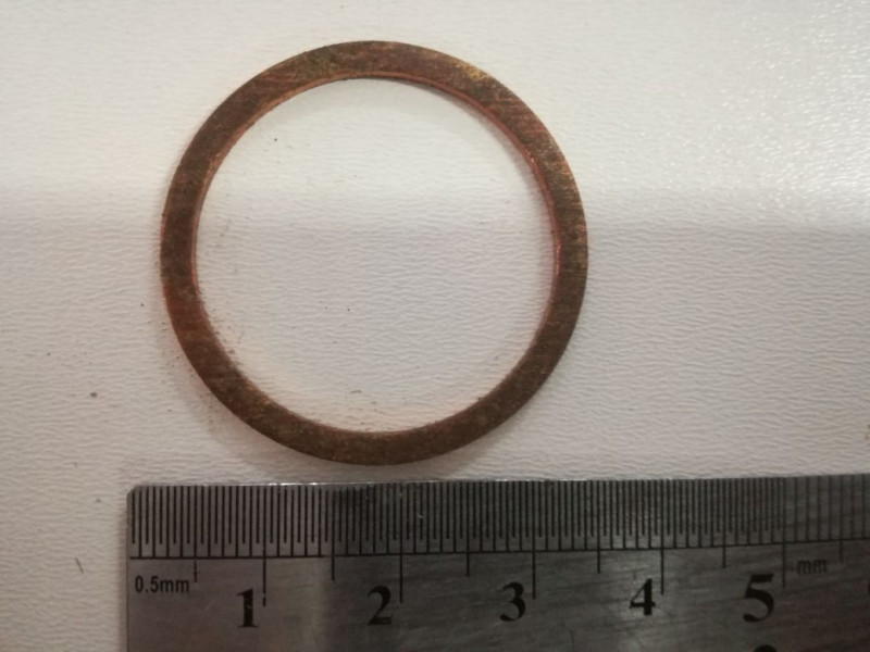 Кольцо медное 16*22