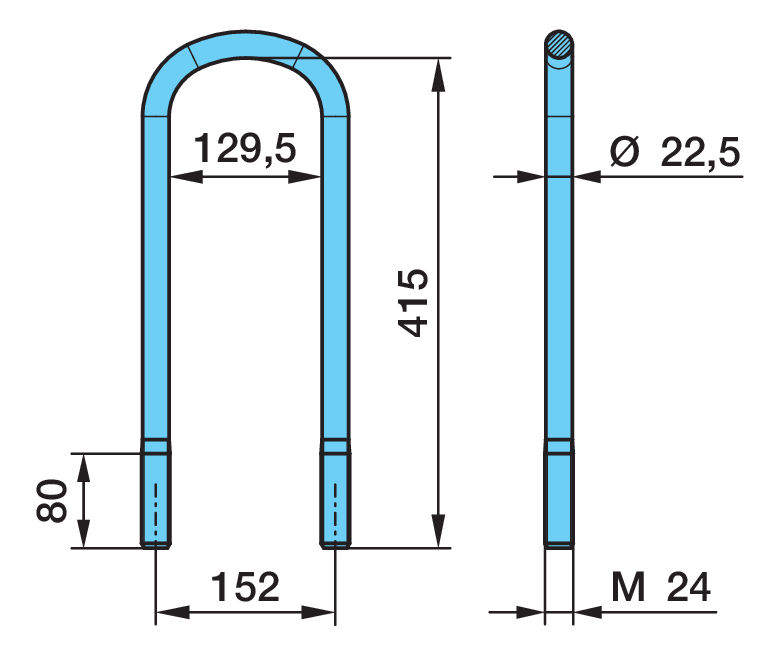 Стремянка M24X415X152