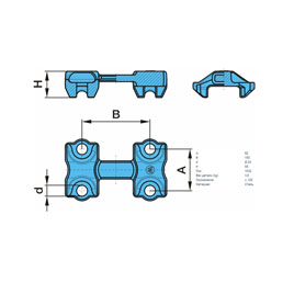 Площадка полурессоры верхняя AL BPW (03.145.25.04.0/03.145.25.17.0)