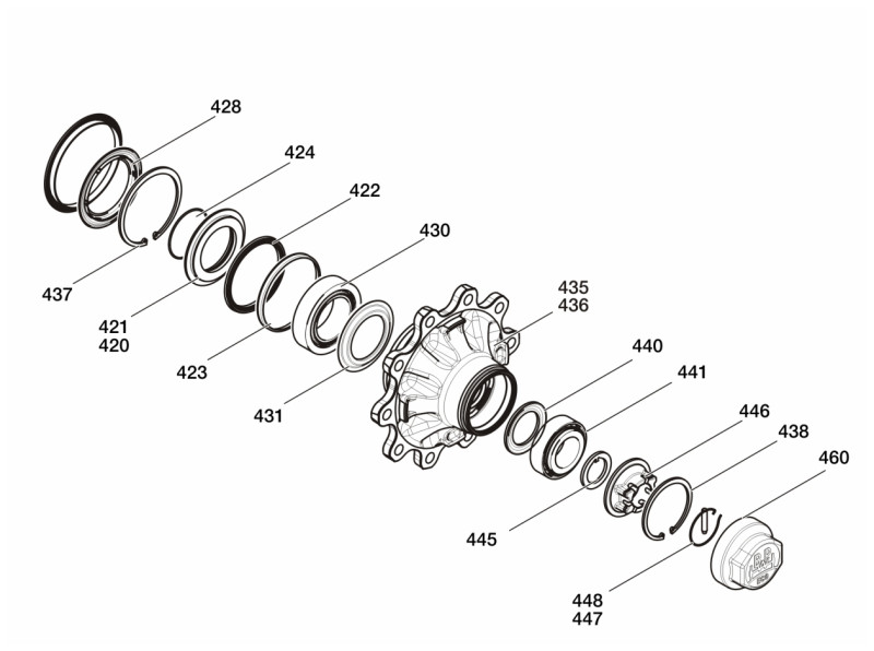 Ступица BPW колеса h=207x136x2,5mm d=380mm BPW09.801.06.06.0