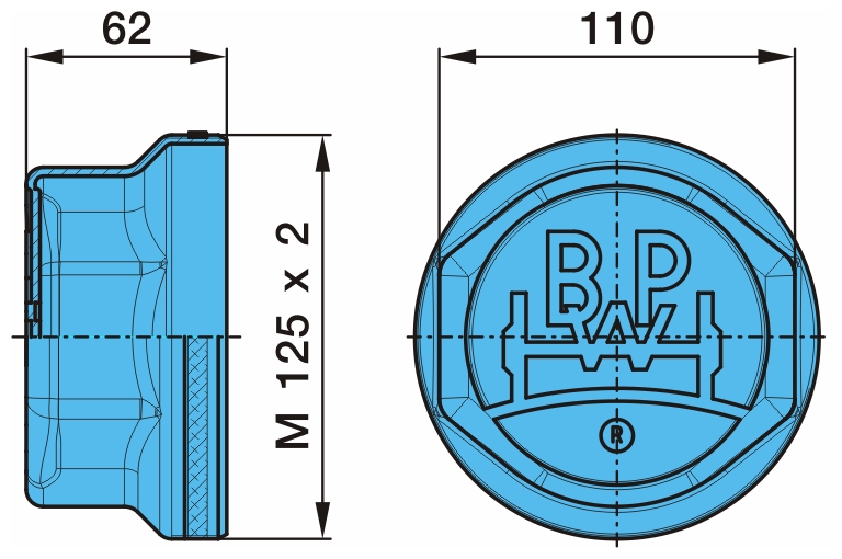 Крышка ступицы 125х2 (10-12Т) BPW (03.212.24.07.0)
