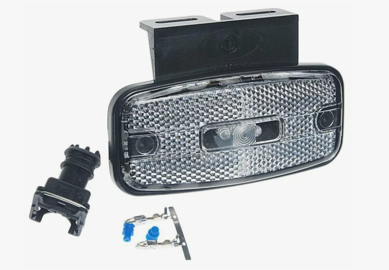 Фонарь габаритов(ГФ-1.15К) белые светод.с кроншт.L=50