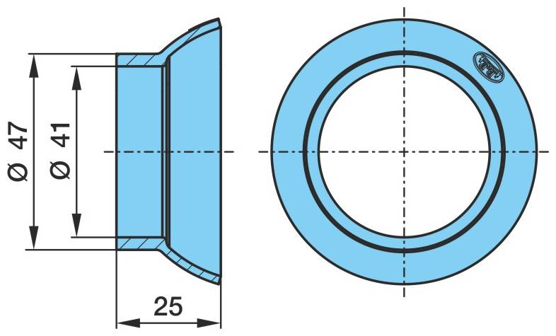Пыльник d=41/47х25 торм.вала большой 03.120.43.14.0/Sampa 070.097