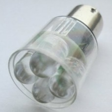 Автомобильная светодиодная лампа А24-21W(BA15S) 4СД белый круглый (колба) арт.0051