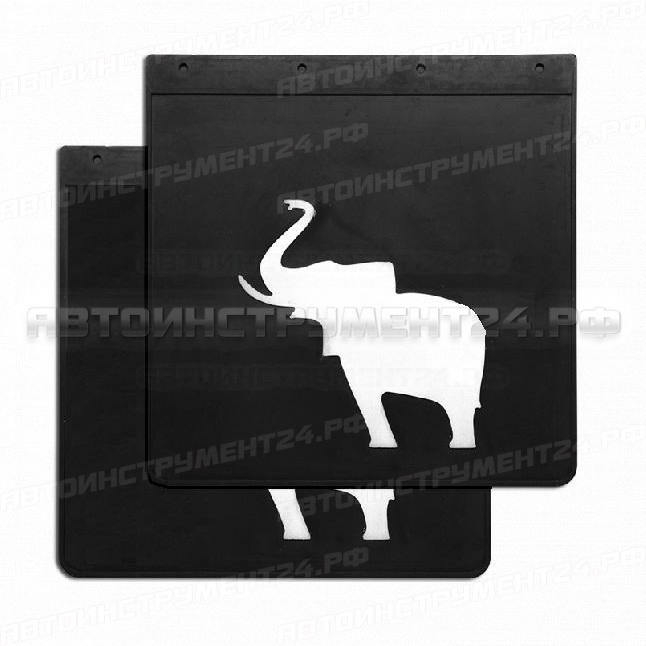 Брызговик 400*400 черный СЛОН белый
