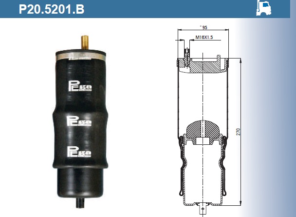 Пневмоамортизатор кабины RENAULT / P20.5201.B