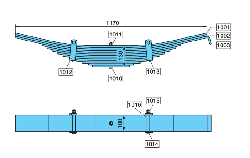 Рессора BPW (05.082.03.02.0) / SCHOMAECKER (88070800) @3616