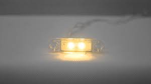 Фонарь габаритный маркерный врезной белый 2 диода 12/24V 022.3731-02