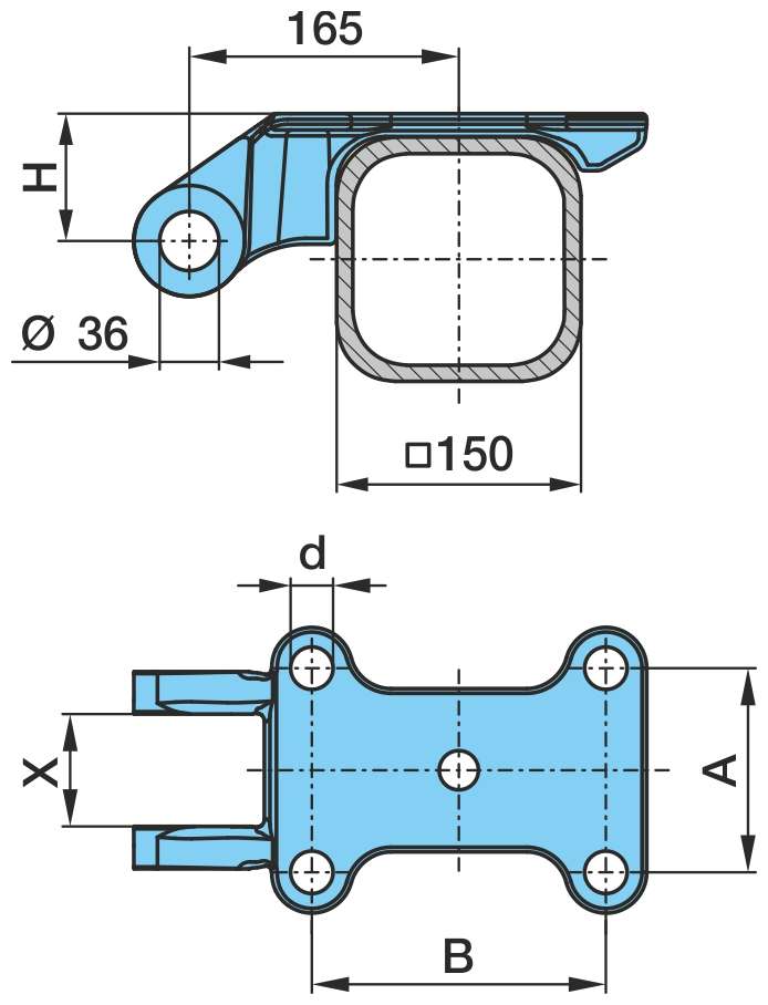 Кронштейн рессоры VB36 180/24/4X26 03.189.15.57.0