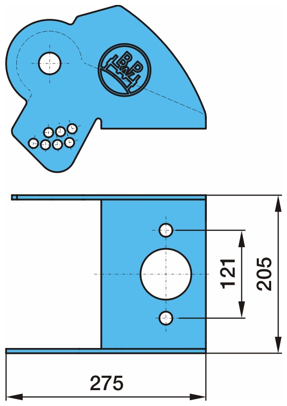 Кронштейн крепления тормозной камеры лев. 03.189.14.21.0 BPW