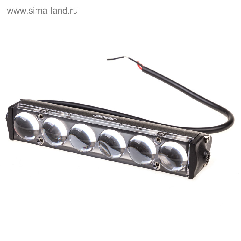 Фара светодиодная прямоугольная 12V/24V 18W 6 диодов рассеивающая (S07201036) (18WL2-1251F)