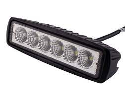 Фара светодиодная OFF Road 160*45мм прямоугольная 12V/24V 18W 6 диодов (163510) ALR18WLF