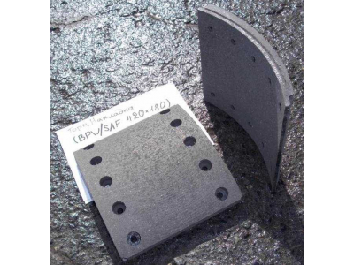 Накладки тормозные 180x420 19032 на 1 мост для BPW, SAF мостов / (ЗТМ)