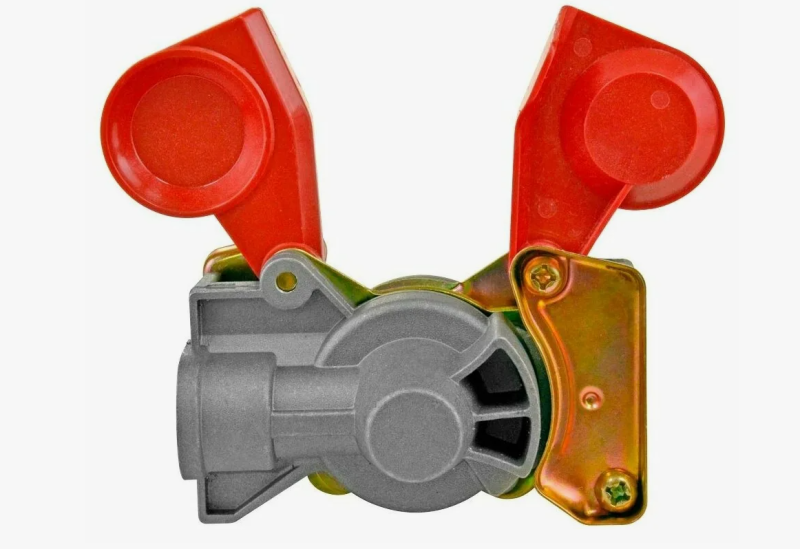 Головка соединительная красная с клапаном/без (комплект) "ПАЛМ" M22x1,5 (100-3521110) АВТОМАГНАТ