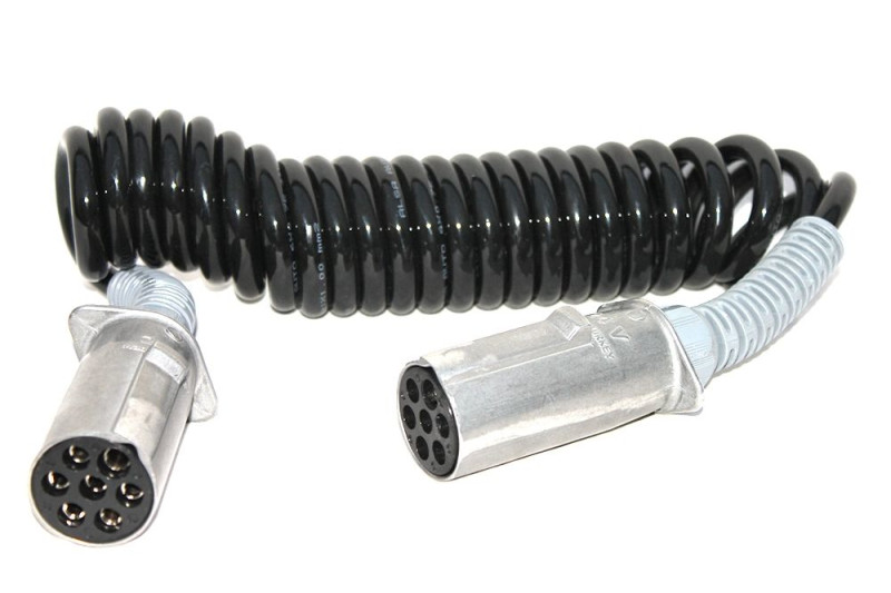 Кабель электрический 7 пиновый 5,5м эластомер/ 25 колец (металлический с пружиной) (-60С +120С)