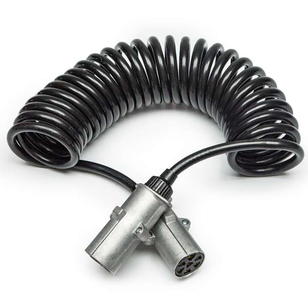 Кабель электрический 7 пиновый 5,5м эластомер/ 25 колец (металлический) (-60С +120С)