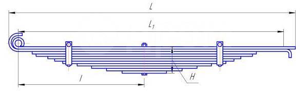 Рессора передняя 12л. КАМАЗ (6520-2902012-20)