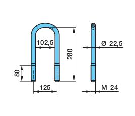 Стремянка М24х280*125 R-90/R45 BPW 03.138.44.08.4 @9013