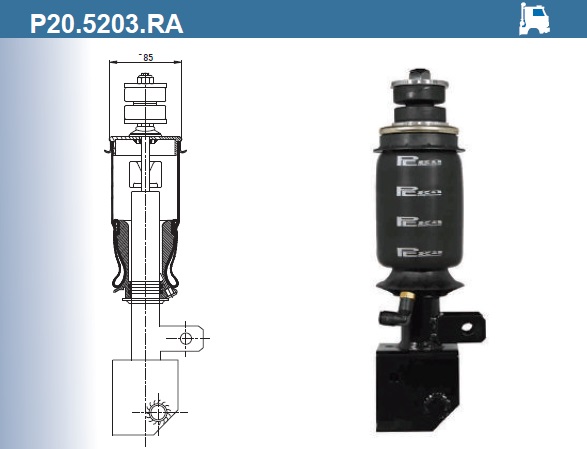 Пневмоамортизатор кабины RENAULT / P20.5203.RA