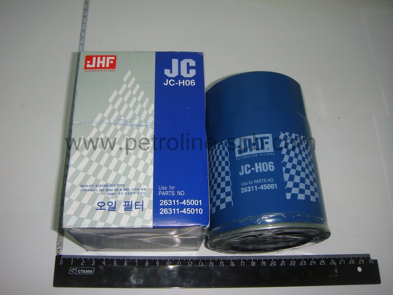 Фильтр масляный HYUNDAI HD65,72,78,County дв.D4AL/DB/DD (JC-H06) JHF 26311-45010