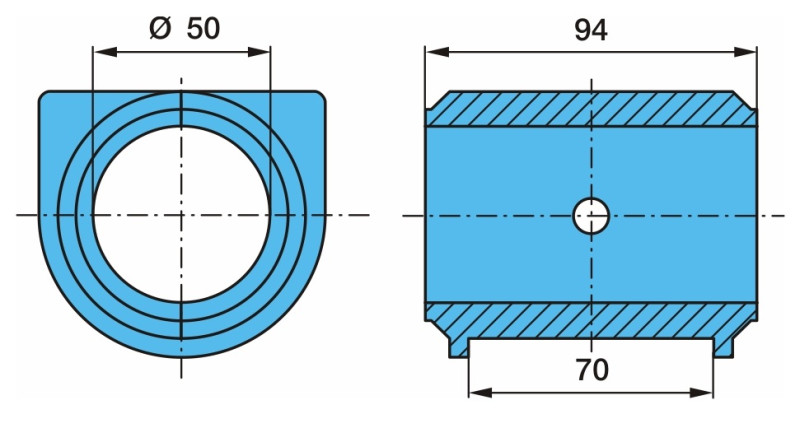 Втулка стабилизатора BPW 50/70/94 ORIGINAL 0580150350 / Sampa 070.029 @89025