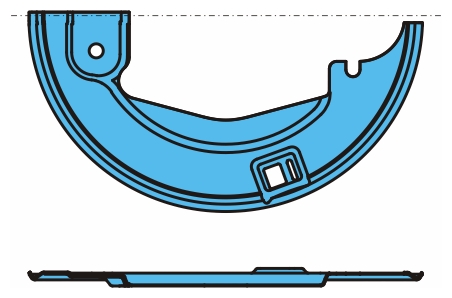 Защита тормозных колодок Левая, SN3020