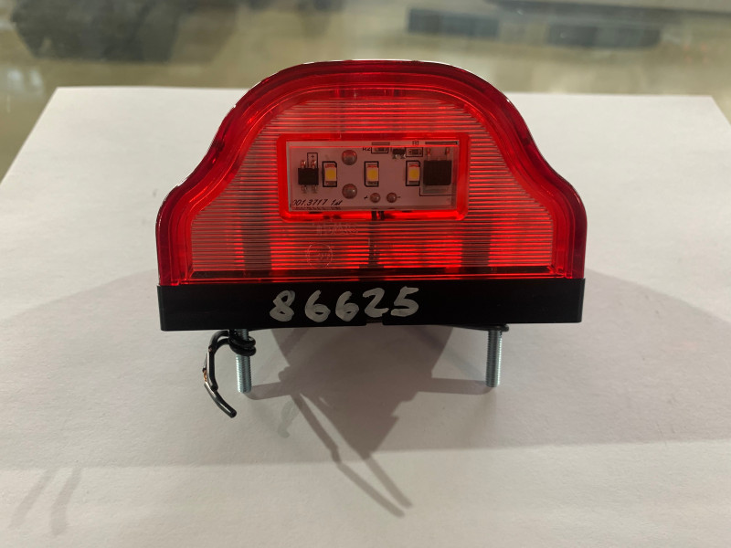 Фонарь освещ. номерного знака, "Волна", цвет красный, 4 диода, 12/24V, герметичный