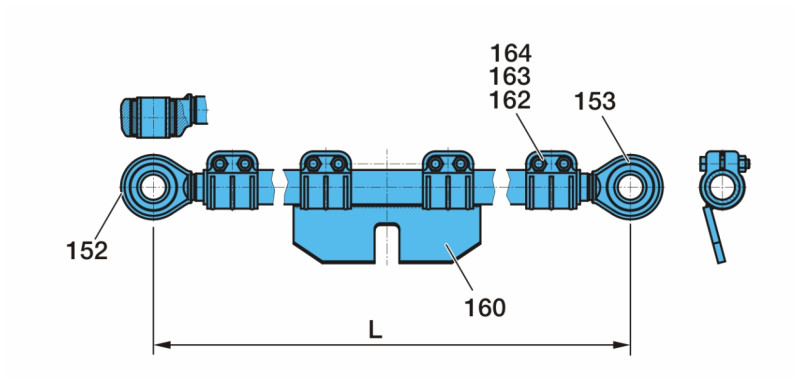 Тяга рулевая продольная L=1260 (1240-1279мм.) BPW (05.246.41.14.0) / BPW®