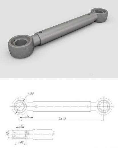 Штанга реактивная нерегулируемая (635.10-2919010)