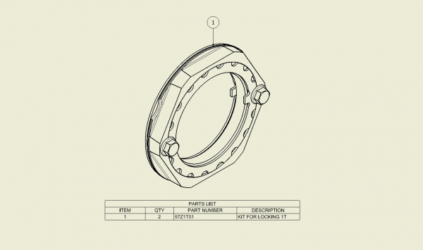 Комплект стопорных гаек 9RDF1T 01 ADR