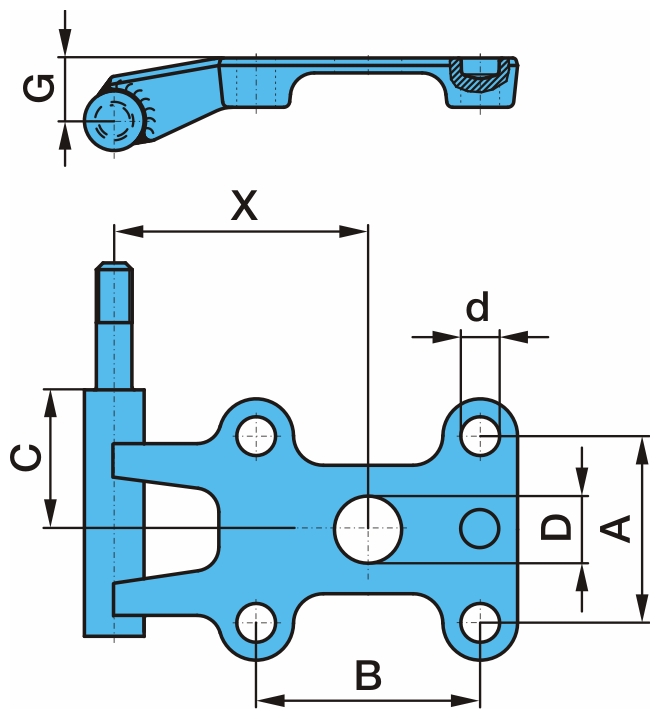 Кронштейн амортизатора (120 балка), левый/замены: 0980107910, 0514522430, 05.145.22.43.0