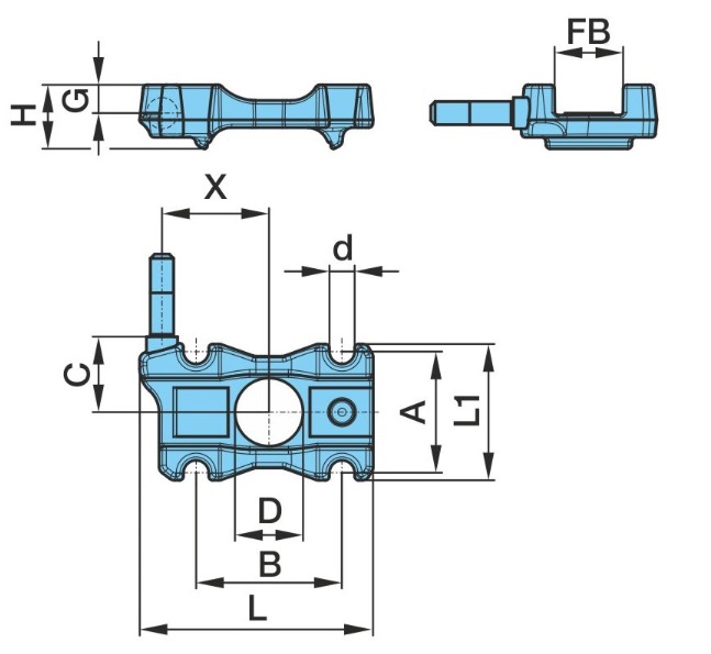 Кронштейн амортизатора BPW 70мм
