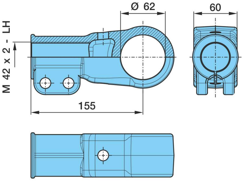 Наконечник тяги регулируемой, BPW 03.353.68.01.0 левая резьба, сайл..36