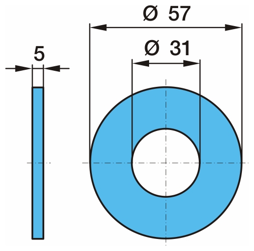 Шайба Ø31/57x5 BPW (03.320.32.38.0) / BPW®