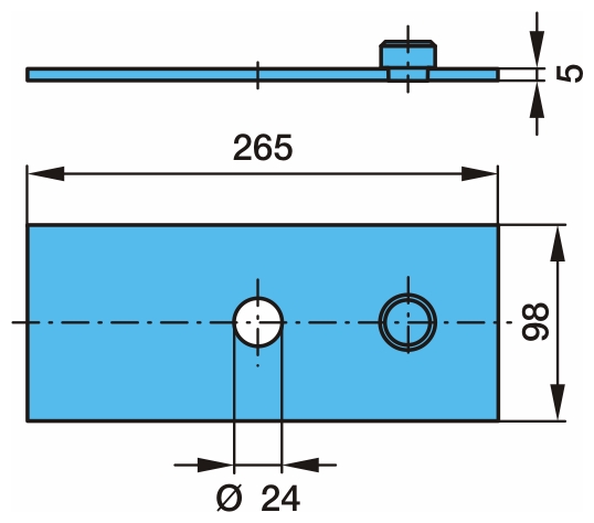 Пластина SLM,O 150(275X_98X_5 HBL24 05.281.37.19.0
