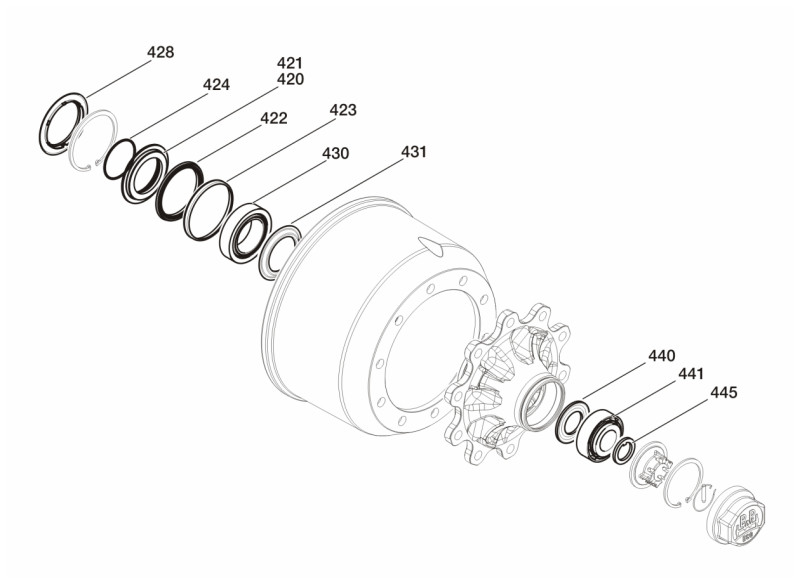 Р/к ступицы H./K./N/ 6,5-9ТО ЕСО 09.801.02.72.0