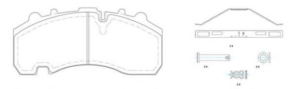 Колодки тормозные BPW (09.801.07.26.0) SAF (3.057.0085.01)