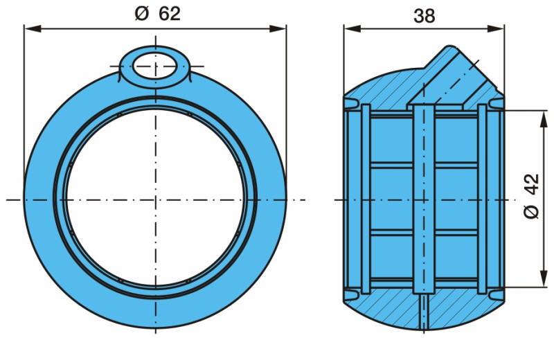 Втулка тормозного вала Ø42/Ø62х38 BPW (03.113.14.03.0) / BERGKRAFT (BK8001403) @3985