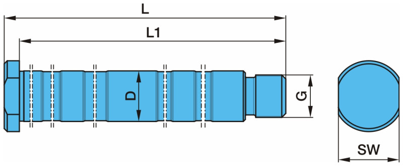 Шпилька M48x3/Ø60x459/SW70 BPW (03.177.17.06.0) / BPW®