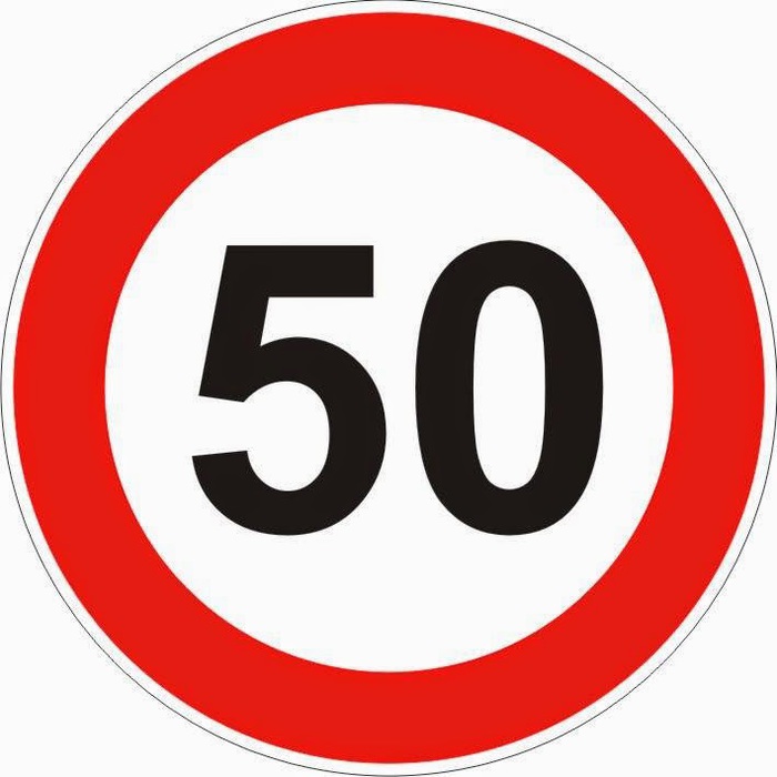 Знак Ограничение скорости "50" большой