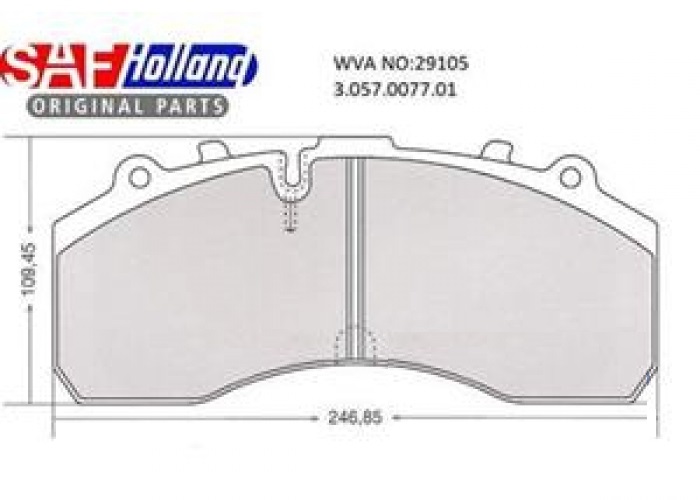 Колодка тормозная 29061/29179 3.057.0077.01 (=MDP3087K) (Knor 22.5) SN/SB7