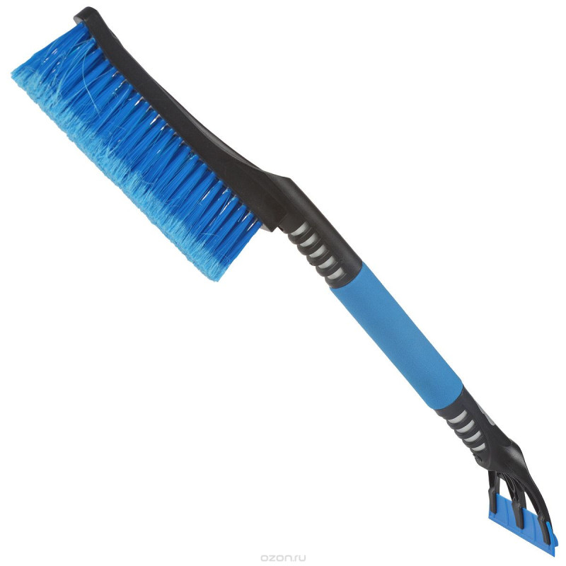 Щетка-сметка распущенная телескоп. со скребком, обрезиненная ручка, 72-93см /109003/