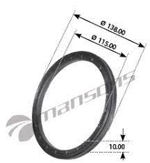 Сальник 115х136,7х8/10,5 9t (02.5664.57.00) / Mansons GR130 @5036
