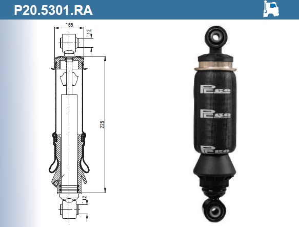 Пневмоамортизатор кабины RENAULT / P20.5301.RA