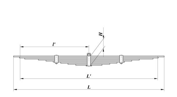 Рессора ЗИЛ-130 задняя дополнительная (9 листов) L=1150мм ЧМЗ (130-2913007-02)