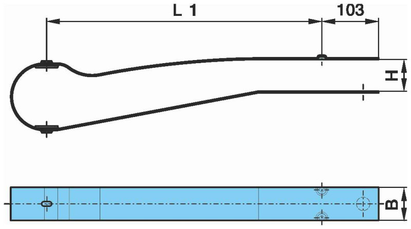 Скоба страховочная 70мм 58mm(