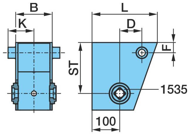 Кронштейн неподвижный 184x236x132S 80/37