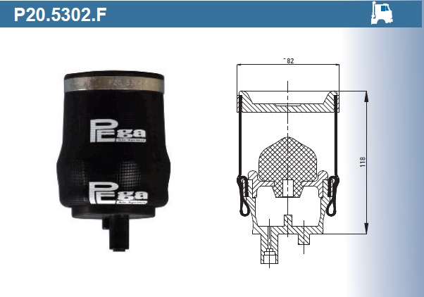 Пневмоамортизатор кабины RENAULT / P20.5302.F