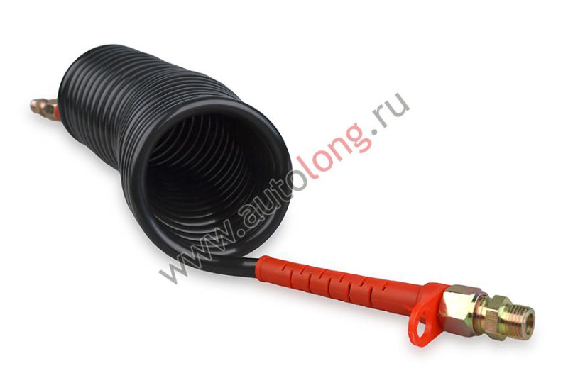 Еврошланг пневматический 6,5м черный/красный, наконечник М16/22 кольца (-60С +120С) (60BAR)